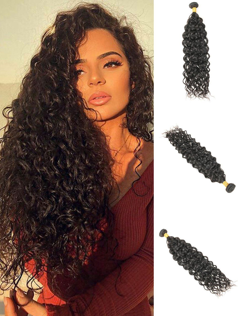 66 Off 1pc Human Hair Curly Brazilian Virgin Hair Weave Rosegal