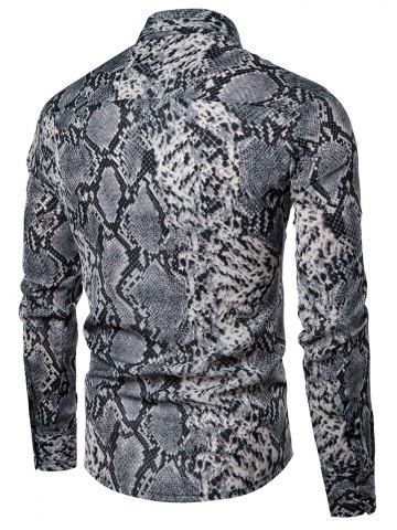 

Python Print Flowy Shirt, Gray