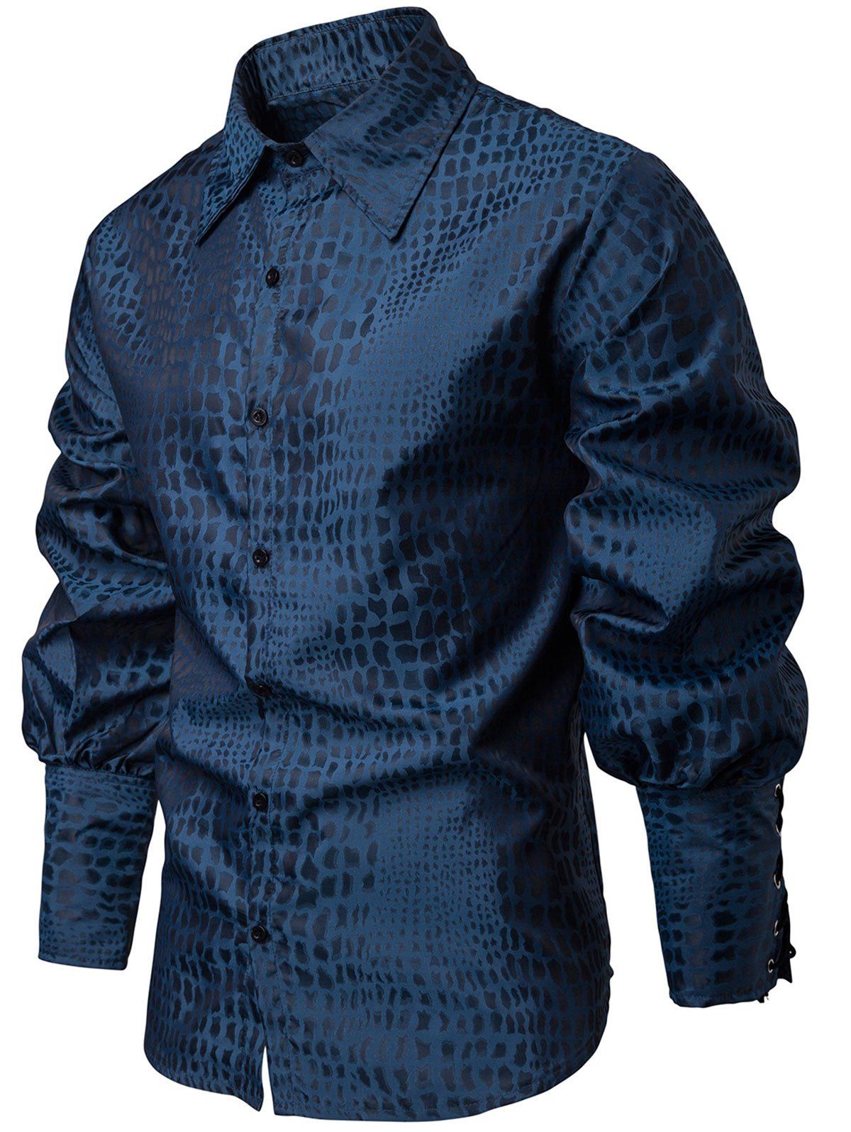 

Spots Jacquard Shimmering Shirt, Navy blue