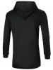 Solid Color Casual Longline Open Front Hoodie -  