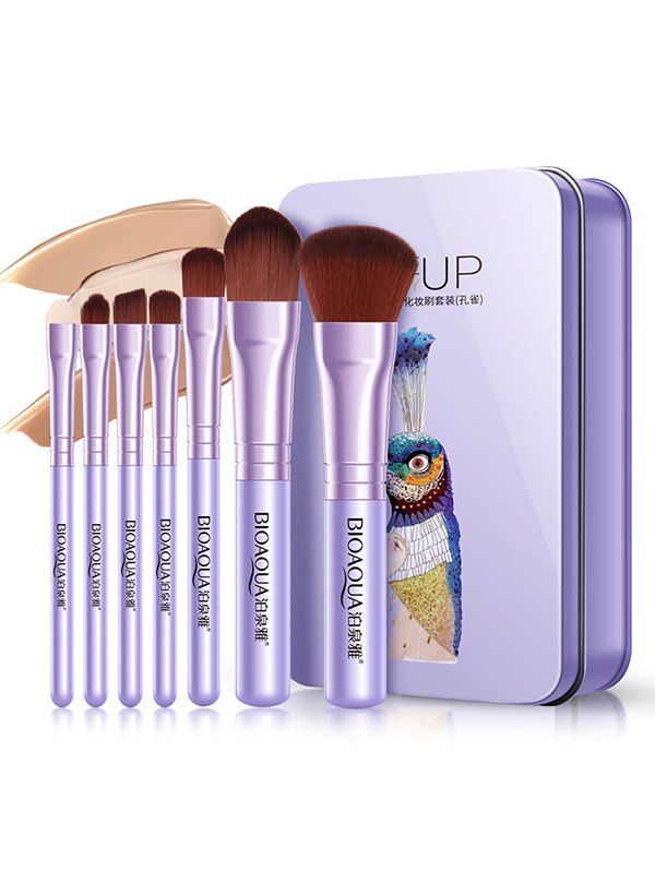 

Portable Cosmetic Tool Makeup Brushes Set, Purple