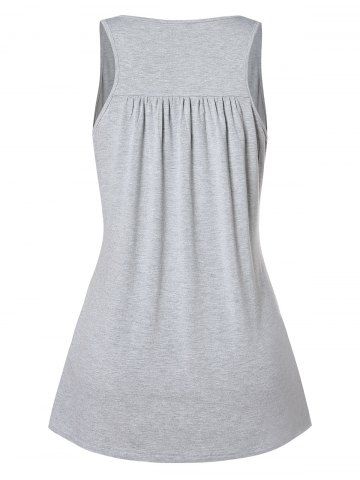 

Plus Size American Flag Tunic Tank Top, Gray cloud
