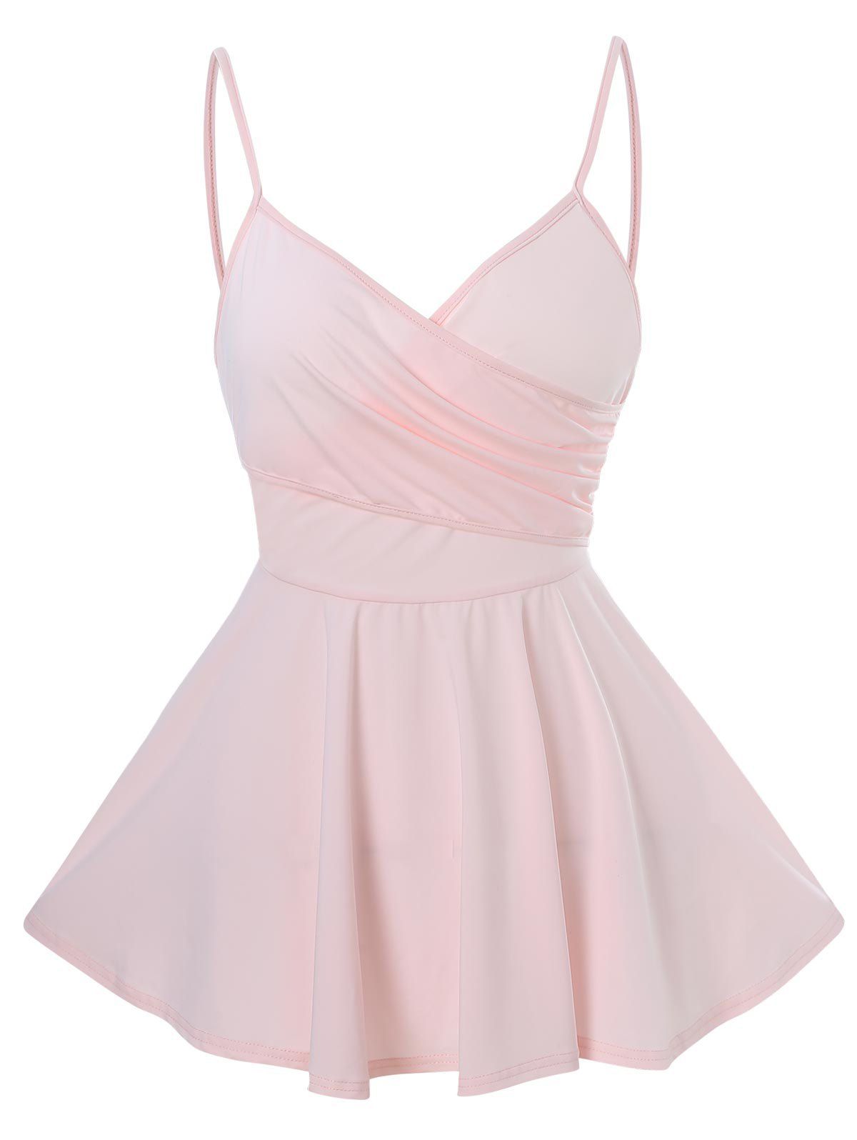 

Surplice Cami Tank Top, Pink