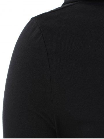 

Short Sleeve Solid Drawstring Hoodie, Black