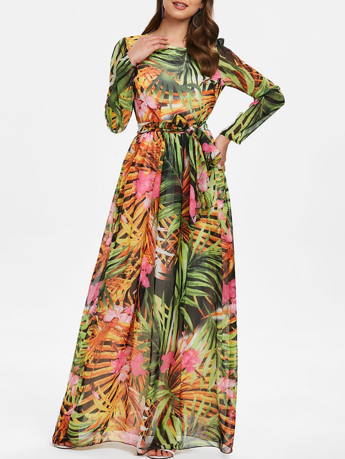 tropical bohemian dress