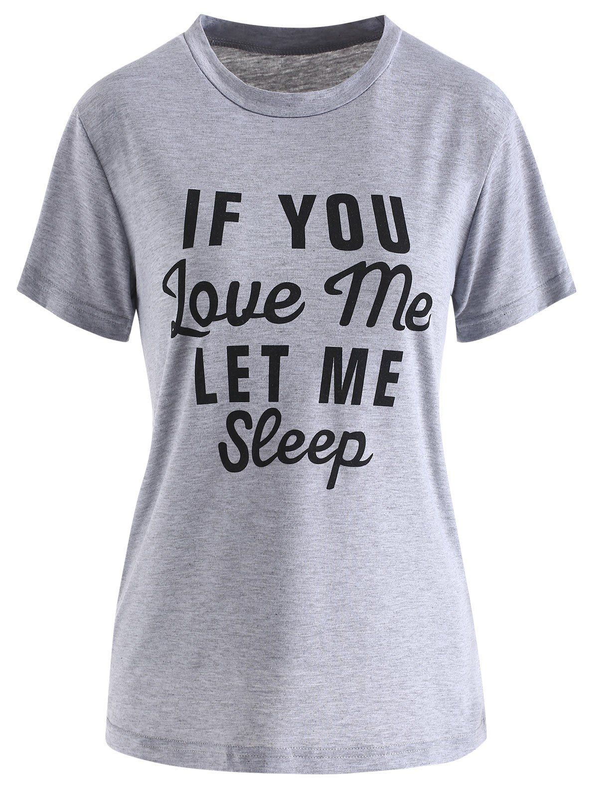 

Text Print Graphic Tee, Light gray