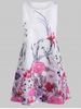 Mini Floral Print Swing Dress -  
