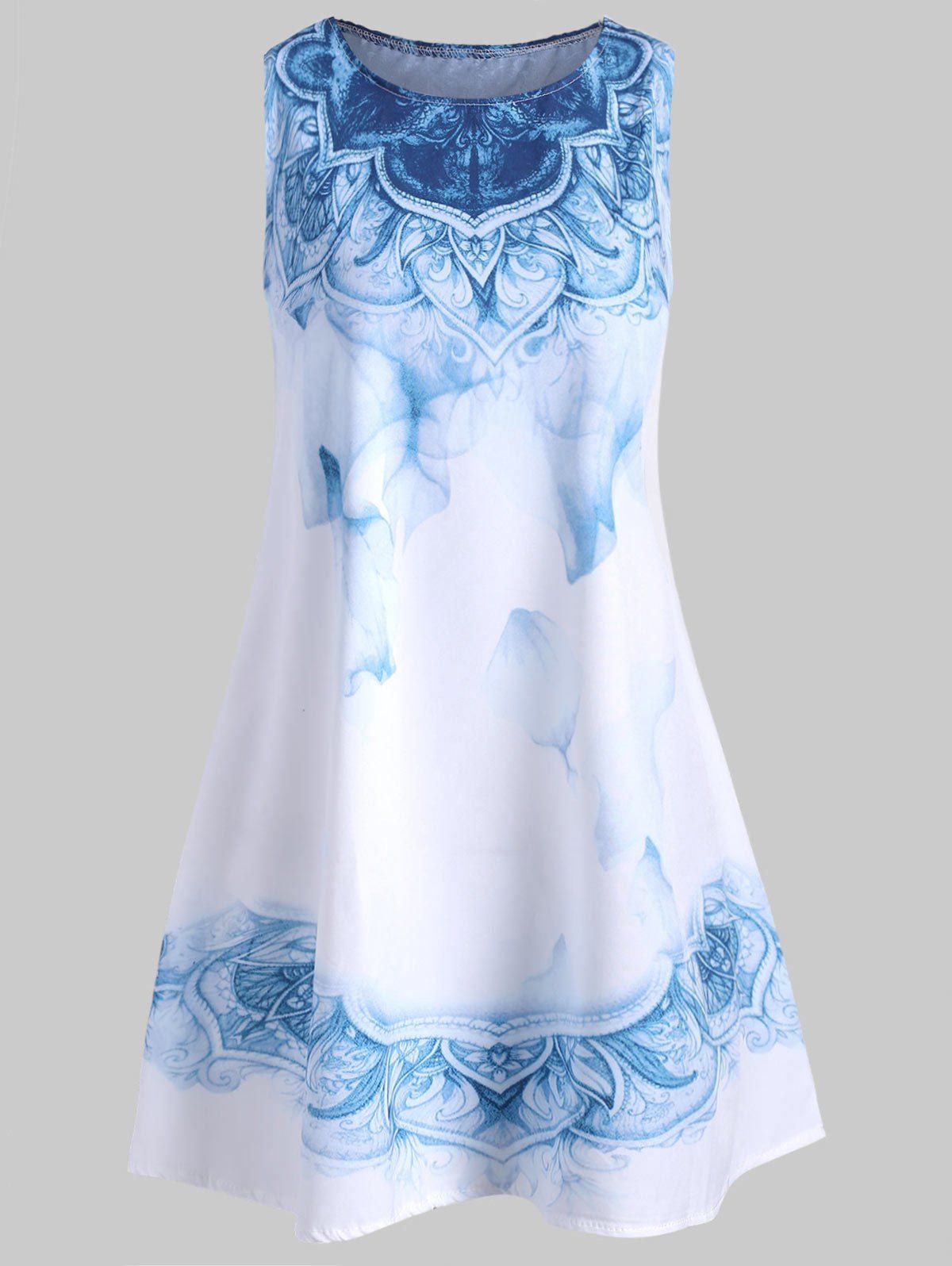 

Mini Sleeveless Printed Dress, Multi