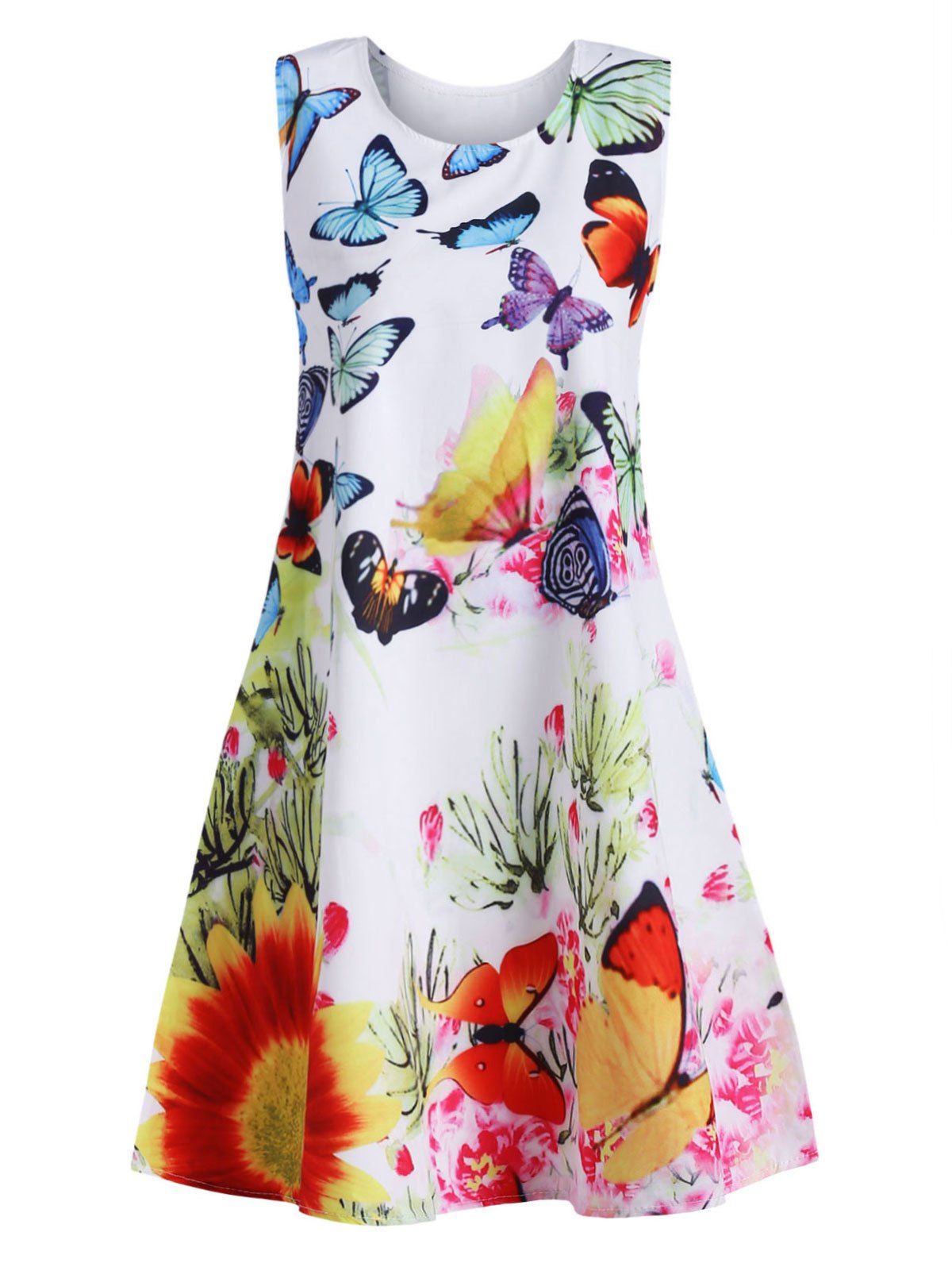 Shops Mini Butterfly Print Sleeveless Dress  