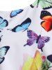 Mini Butterfly Print Sleeveless Dress -  