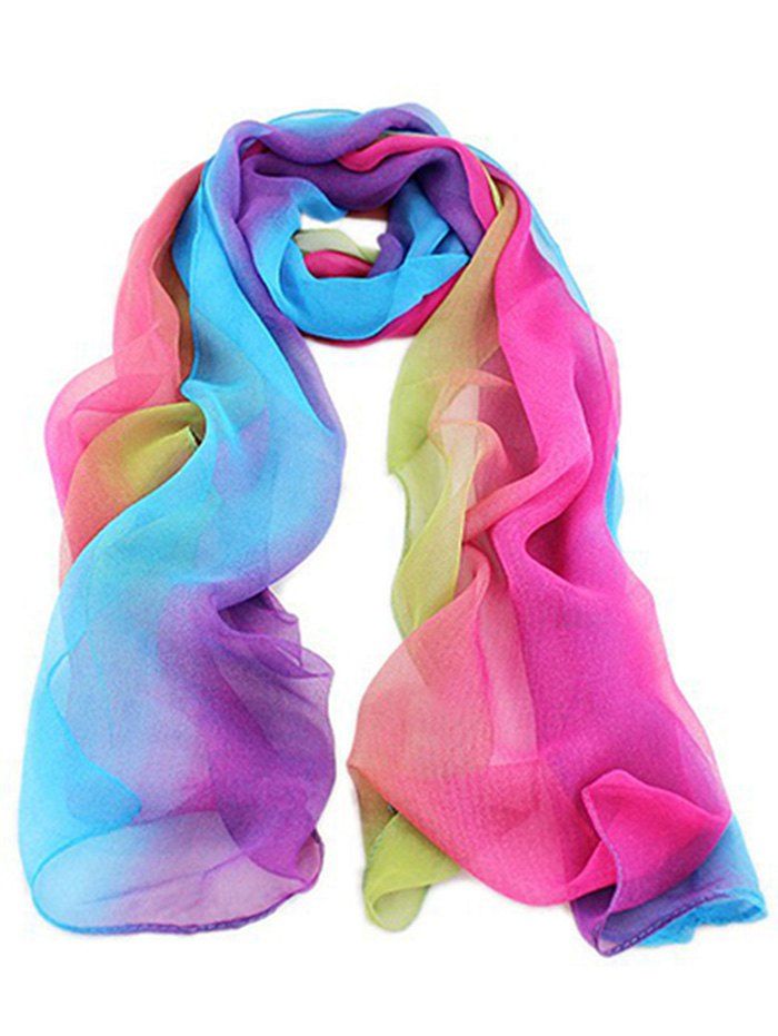 

Rainbow Chiffon Scarf, Multi