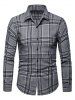 Casual Plaid Pattern Long Sleeves Shirt -  