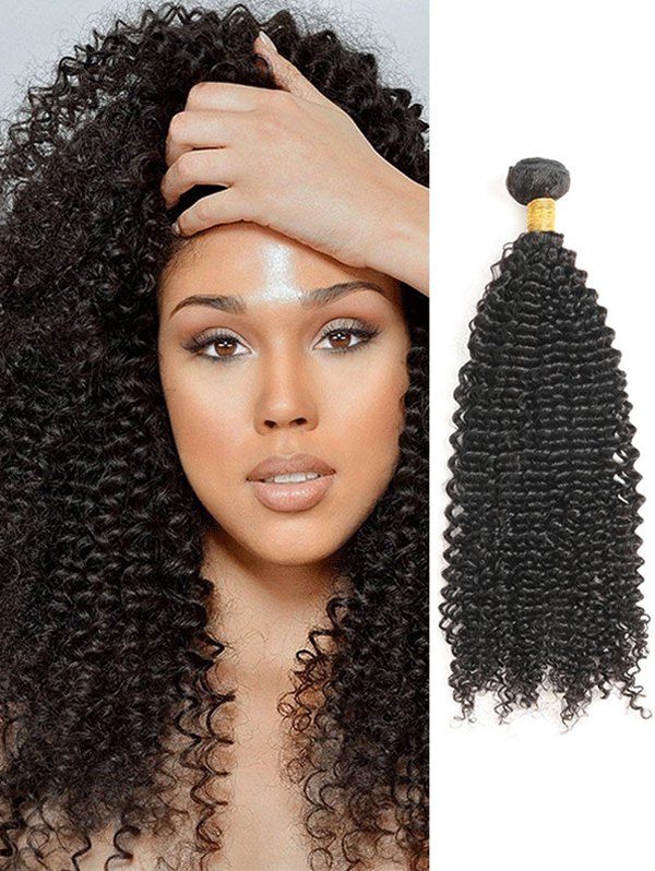 70 Off 1pc Real Human Hair Kinky Curly Remy Hair Weave Rosegal