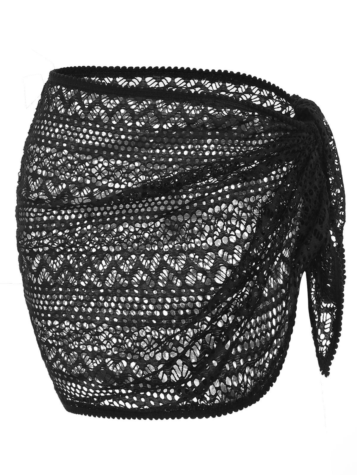 

Hollow Out Cover Up Skirt, Black