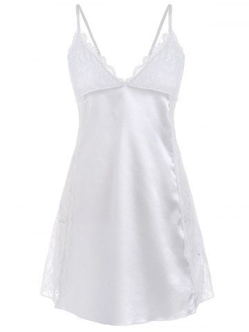 Plus Size Lace Up See Thru Cami Babydoll