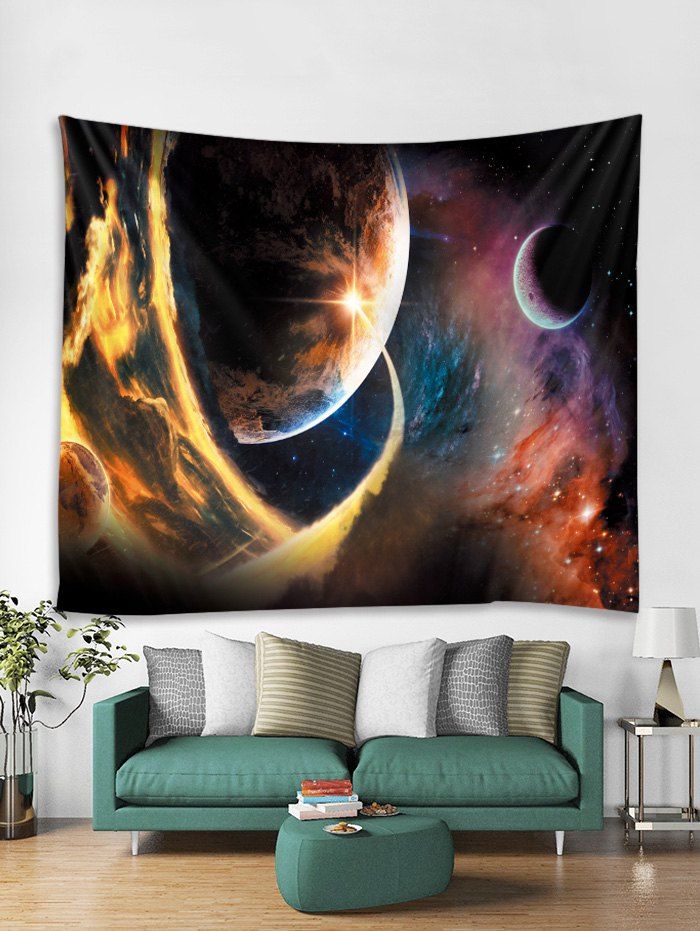 

Star Moon Tapestry Art Decoration, Sun yellow
