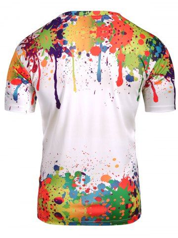 

Splash Tie Dye Short Sleeve T Shirt, White