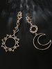 Hollow Sun Moon Shape Drop Earrings -  