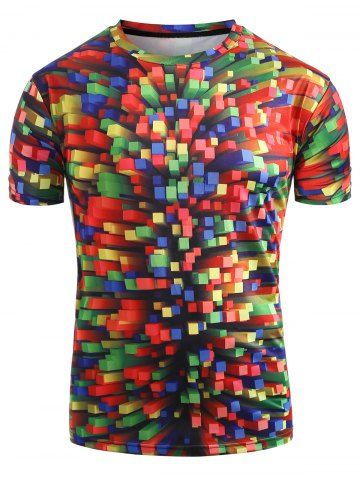 

Colorful Printed Casual T-shirt, Multi-a