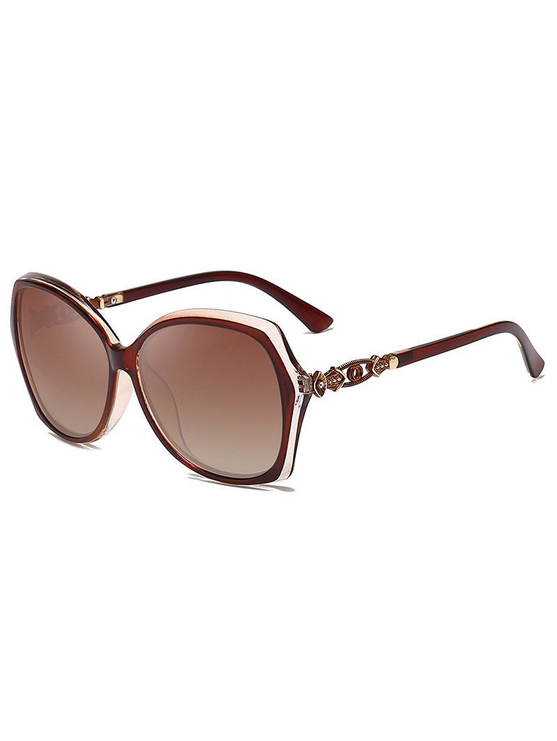 

Rhinestone Butterfly Frame Hollowed Sunglasses, Deep brown