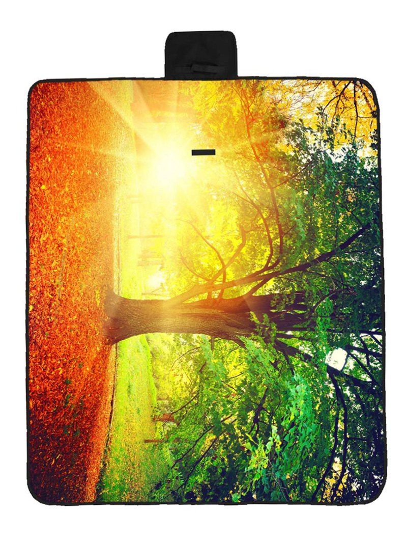 

Sunset Tree Print Waterproof Picnic Blanket, Multi