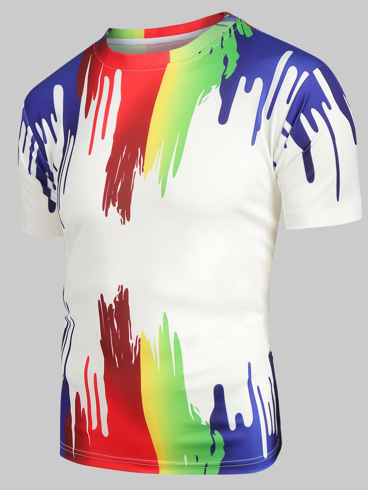 Splatter Paint Print Short Sleeves Tee