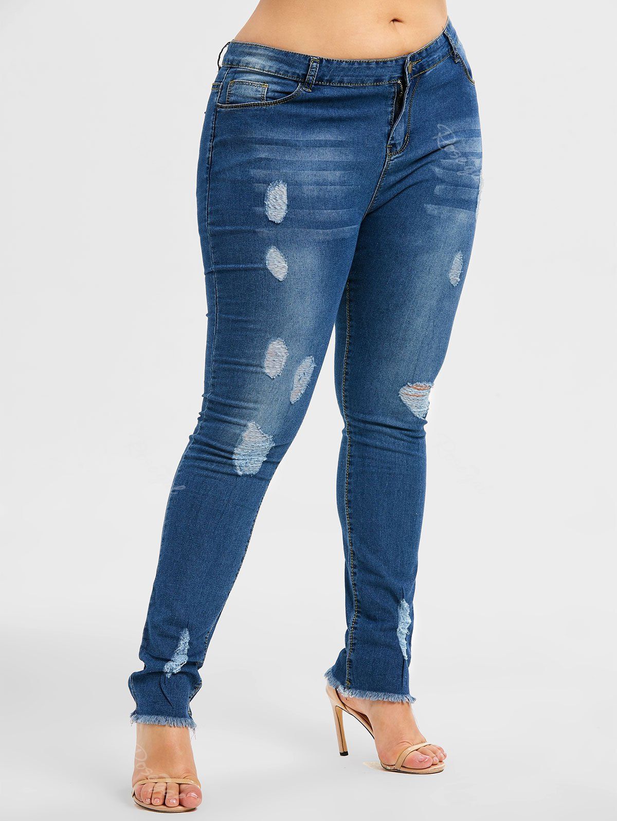 [35% OFF] Plus Size Distressed Jeans | Rosegal