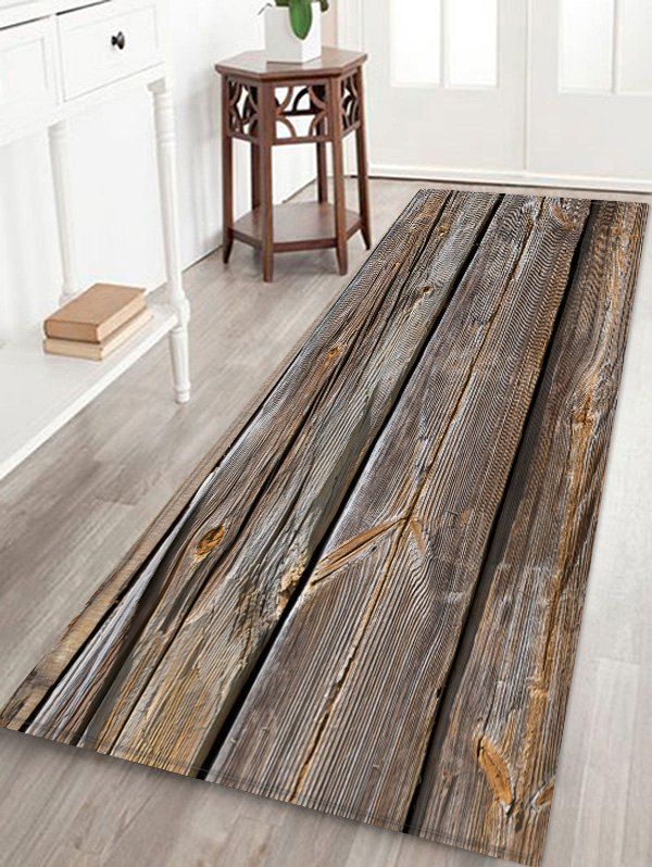 

3D Wooden Pattern Print Floor Mat, Wood