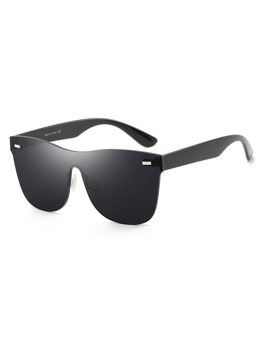 

Outdoor Rimless Square Sunglasses, Black