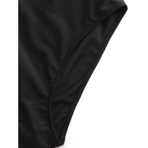 

Open Back Plus Size Applique Swimwear, Black