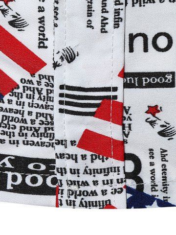 

American Flag Graphic Short Sleeve Shirts, White