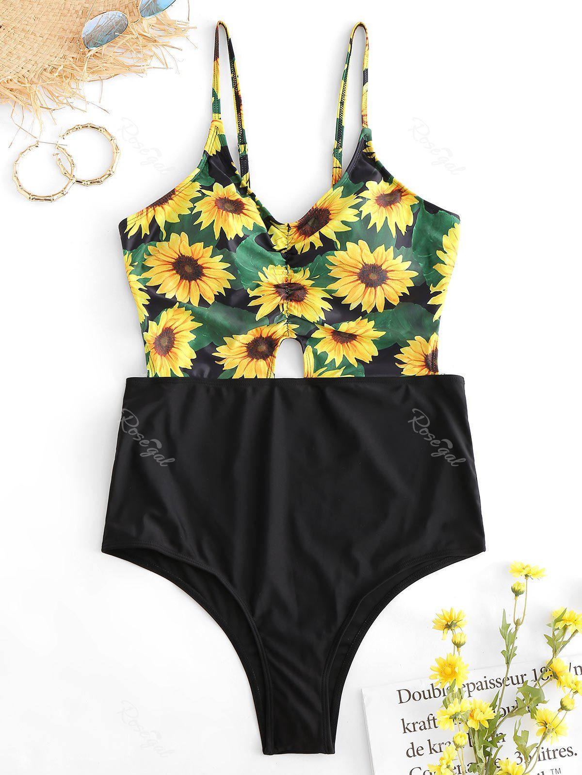 plus size cut out swimsuit