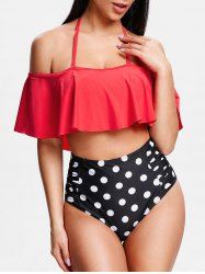 polka dot high waisted bikini