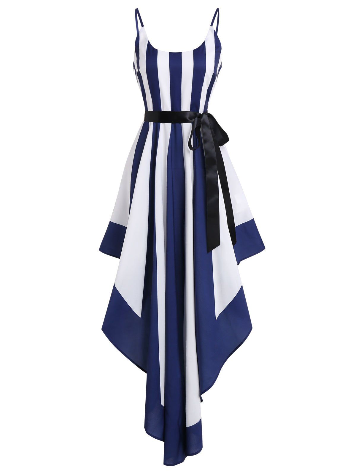 

Cami Two Tone Dress With Belt, Lapis blue