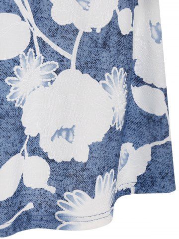 

Flower Print Mini Tank Dress, Cornflower blue