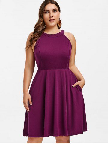 Purple Knee Length Dress for Girls