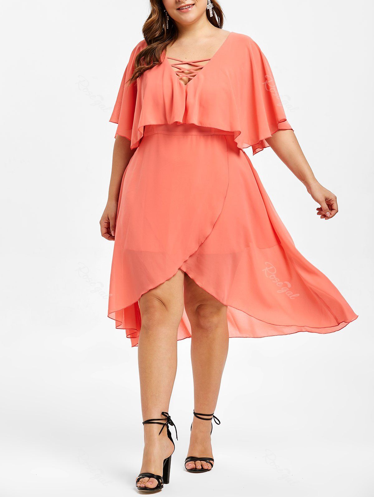 plus size asymmetrical dress