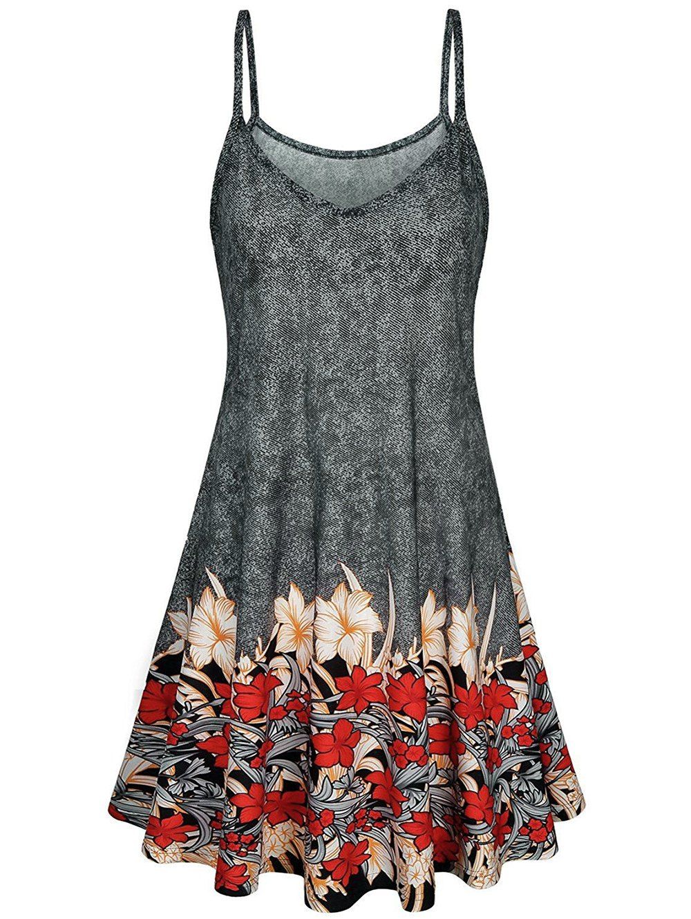 

Floral Printed Mini A Line Dress, Multi