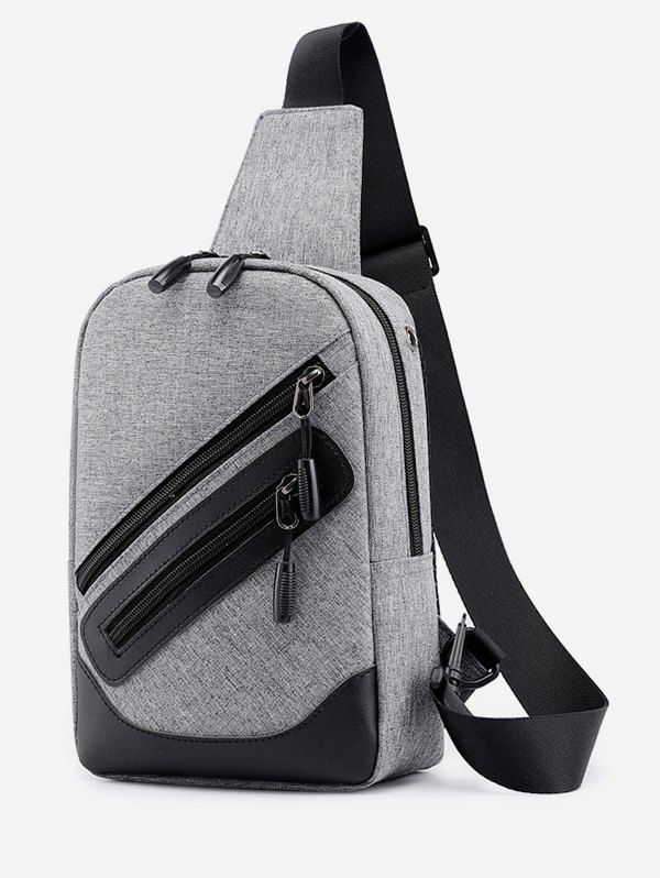 

Zipper Chest Pack, Gray cloud