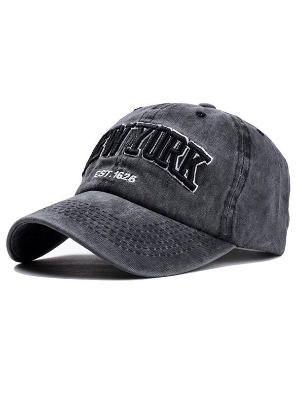

Washed Cotton Character Pattern Baseball Hat, Black