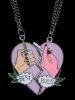 2Pcs Heart Friendship Necklace Set -  
