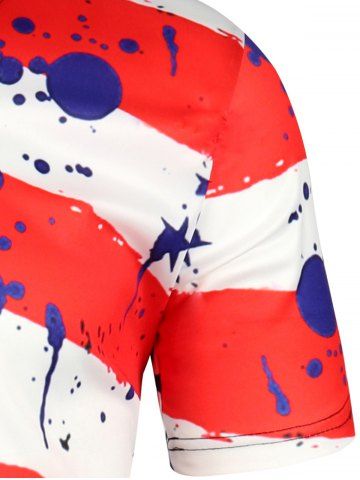 

Splatter Painting Short Sleeves T-shirt, Red