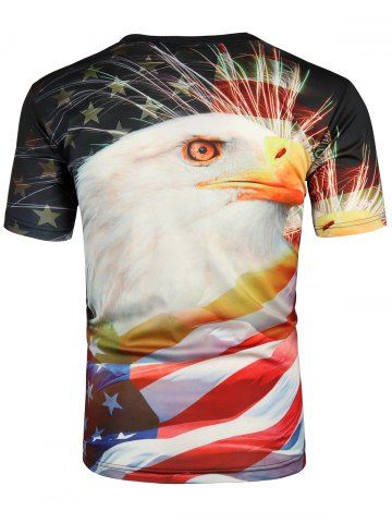 

Eagle Pattern Casual T-shirt, Multi-a