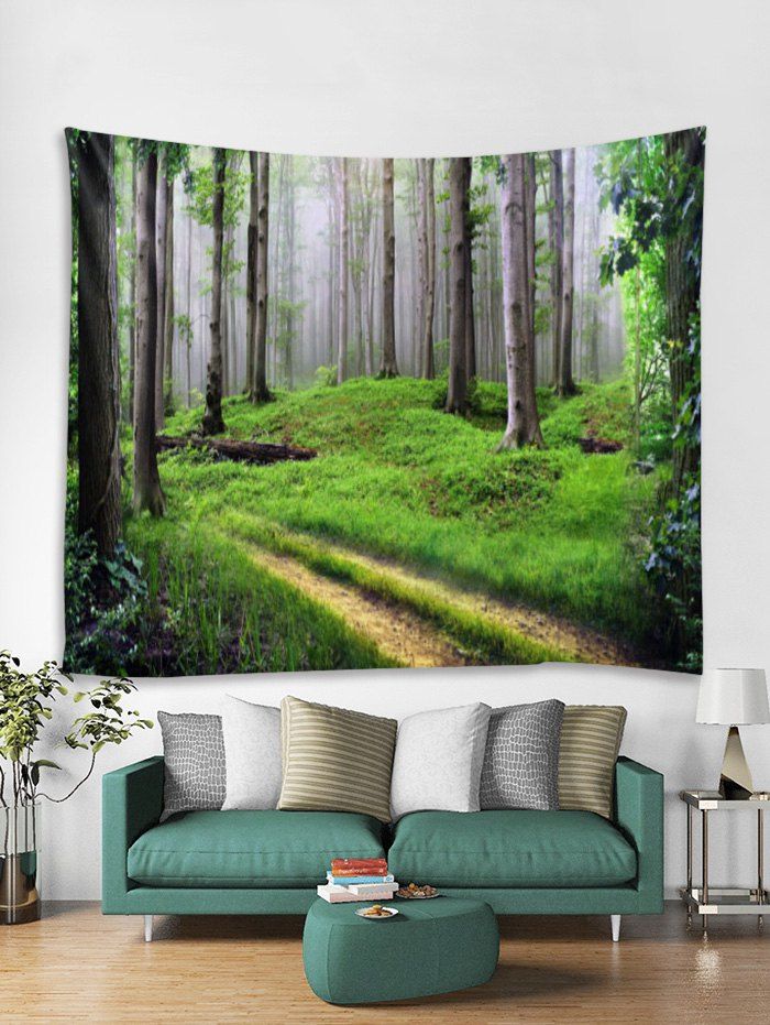 Forest Tapestry Art Decoration, Blueberry blue