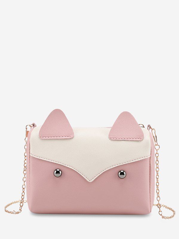 

Cute Shape Fox Mini Crossbody Bag, Pig pink