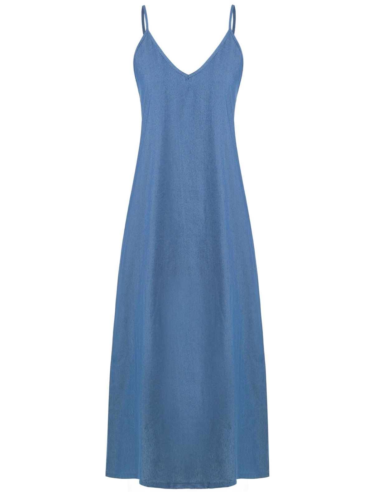 ankle length denim dress