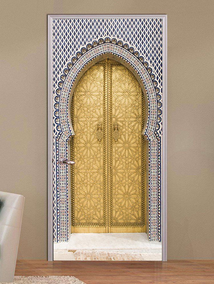 

Palace Door Print Door Art Stickers, Yellow
