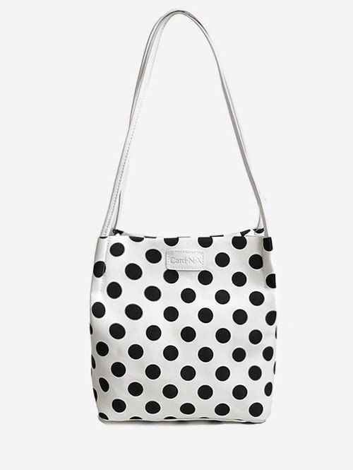 

Print Polka Dot Shoulder Bag, White