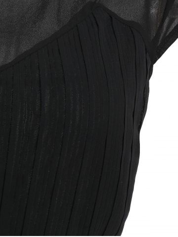 

A Line Solid Pleated Dress, Black