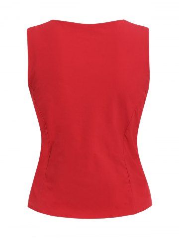 

Off Shoulder Blouse and Waistcoat Set, Ruby red